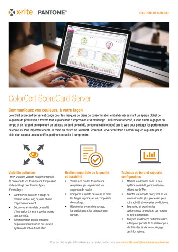 ColorCert ScoreCard Server Brands Brochure - FR
