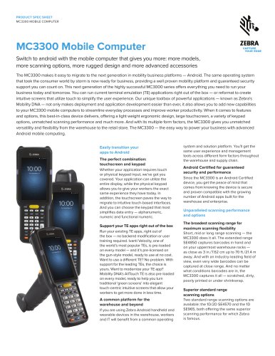 MC3300 Mobile computer