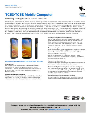 TC53/TC58 Mobile Computer