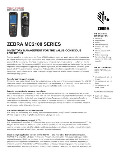 ZEBRA MC2100 SERIES