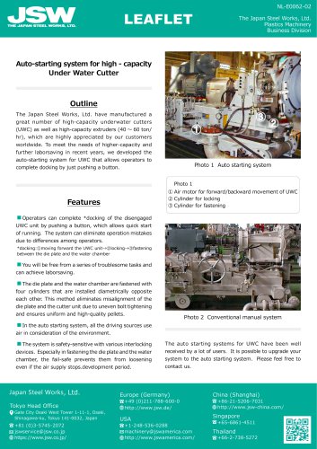 Auto-starting system for high - capacity Under Water Cutter