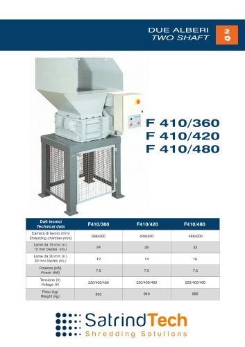 2 shaft shredder f10 serie