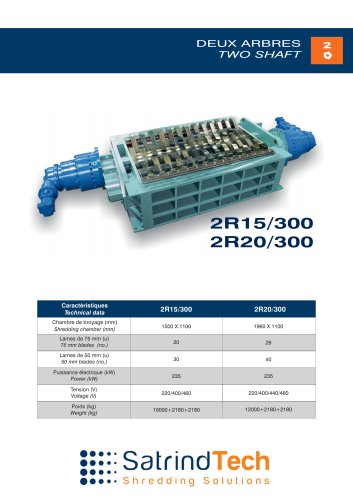 BROYEUR À DEUX ARBRES SÉRIE 2R 300HP  - SATRINDTECH SRL