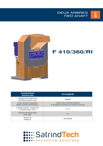 BROYEUR À DEUX ARBRES SÉRIE F 10H-RI  - SATRINDTECH SRL