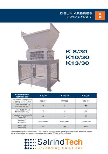 BROYEUR À DEUX ARBRES SÉRIE K 30HP  - SATRINDTECH SRL