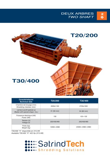 DECHIQUETEURS SERIE T20-30-SATRINDTECH SRL