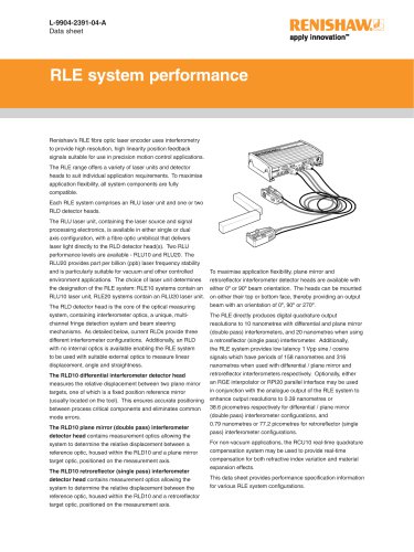 Data sheet: RLE system performance