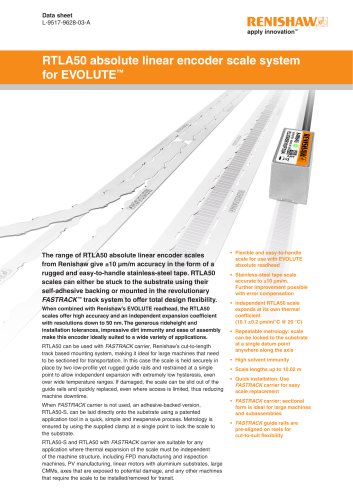 RTLA50 absolute linear encoder scale system for EVOLUTE™