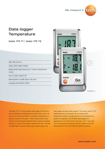 Data logger Temperature - testo 175 T1 / testo 175 T2