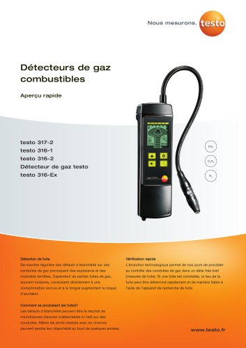 Détecteurs de gaz combustibles