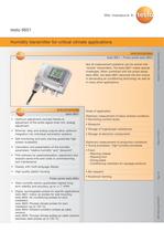 Humidity transmitter for critical climate applications - testo 6651