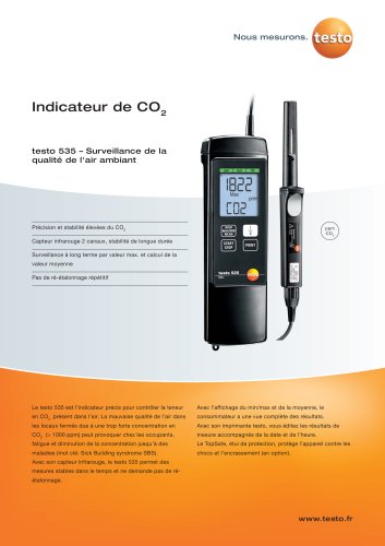 Indicateur de CO2 - testo 535