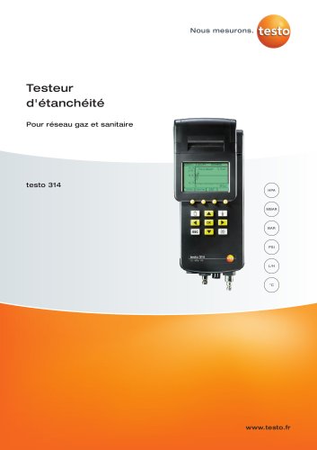 Testeur d'étanchéité - Pour réseau gaz et sanitaire - testo 314