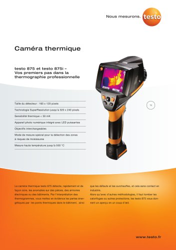 testo 875 et testo 875i - Vos premiers pas dans la thermographie professionnelle