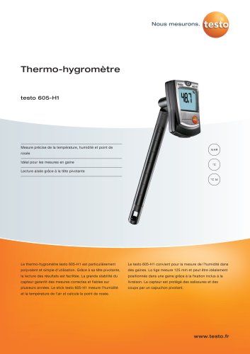 Thermo-hygromètre - testo 605-H1