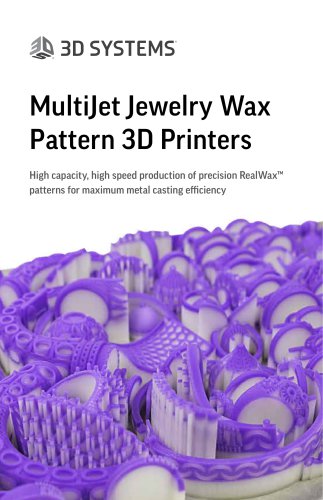 MultiJet Jewelry Wax Pattern 3D Printers