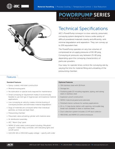 PowdrPump™ Dense Phase Conveyor