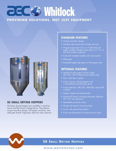 SD Series Small Stainless Steel Drying Hoppers