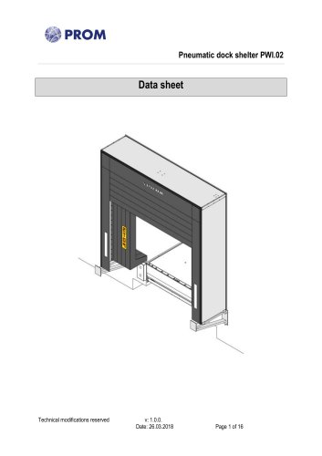 Inflatable dock shelter PWI - Data sheet