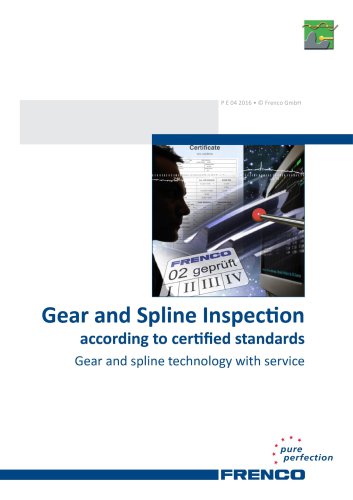 Gear and spline inspection according to certified standards (P)