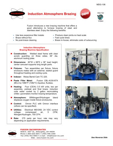 Induction Atmosphere Brazing