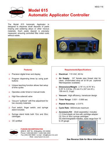 Model 615 Automatic Applicator Controller