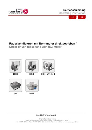 Fans with IEC standard motor