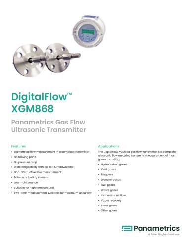 DigitalFlow™ XGM868i Datasheet