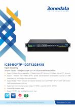 3onedata | ICS5400PTP-12GT12GS4XS Datasheet | 28-port Gigabit /10Gigabit Layer 3 PTP Industrial Ethernet Switch