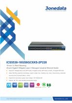 3onedata | ICS5530-16GS8GC6XS-2P220 Datasheet | 30-port Gigabit/10Gigabit Layer 3 Managed Industrial Ethernet Switch