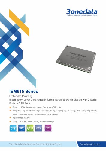 3onedata | IEM615 | 5-port Embedded Industrial Ethernet Switch Module