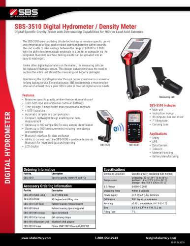 SBS-3510 Digital Hydrometer