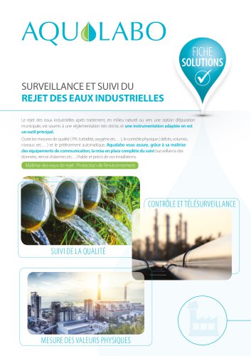 Fiche Solution - Rejet des eaux industrielles