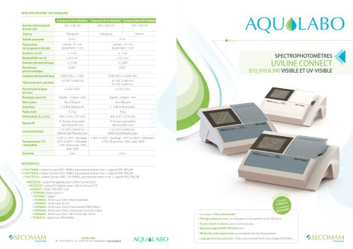 SPECTROPHOTOMÈTRES UVILINE CONNECT