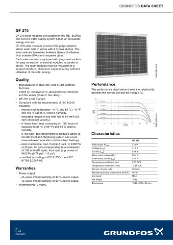 GF 270, Solar modules