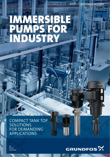 IMMERSIBLE PUMPS FOR INDUSTRY, MTR, MTH, MTA, MTS