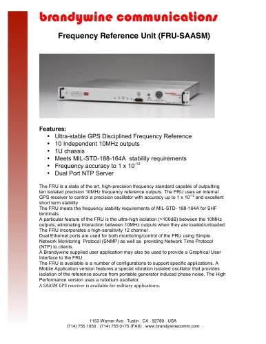 Frequency Reference Unit