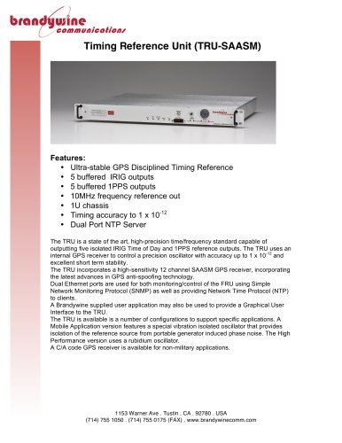 Timing Reference Unit (TRU-SAASM )