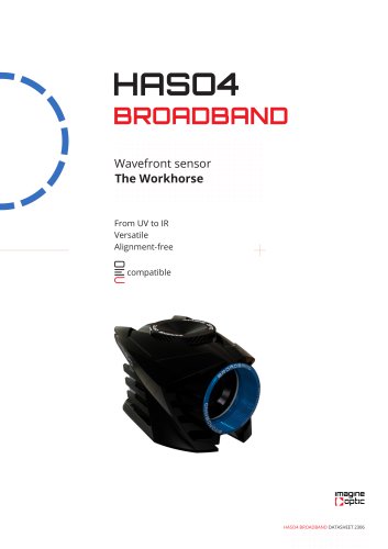 HASO4 BroadBand Wavefront Sensor Datasheet