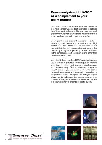 Wavefront sensor and beam profiler