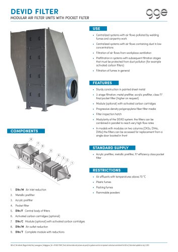 DEVID FILTER - GGE data sheet