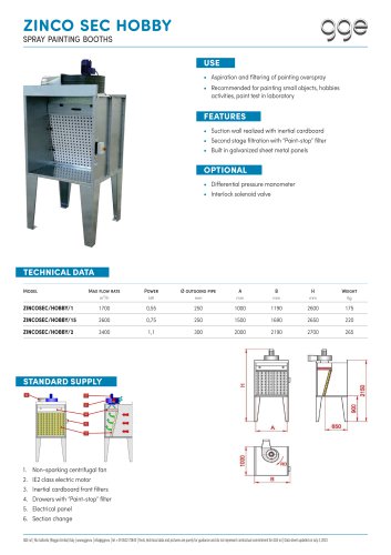 ZINCO SEC HOBBY – GGE data sheet