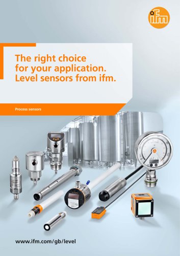 The right choice for your application. Level sensors from ifm.