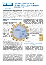 Le matériau pour les inserts : Le laiton contre l’acier inoxydable - 1