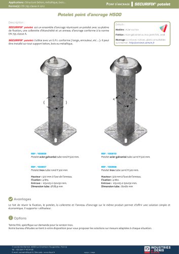 SECURIFIX® potelet H500