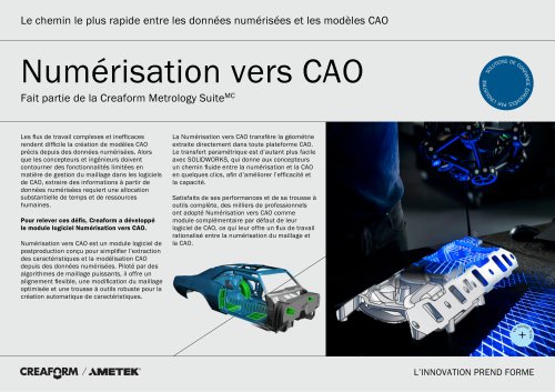 Logiciel Numérisation vers CAO