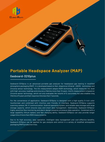 Cubic Instruments Portable Headspace Analyzer (MAP) Brochure