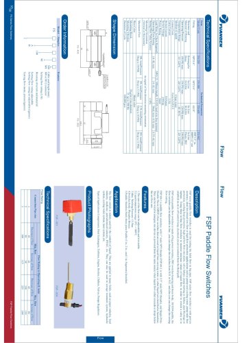 FSP paddle flow switch