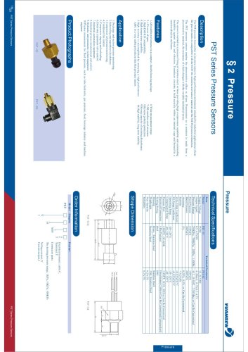 PST series pressure sensors