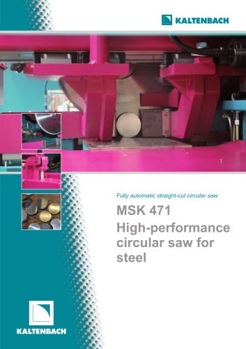 MSK 471 High-performance circular saw for steel